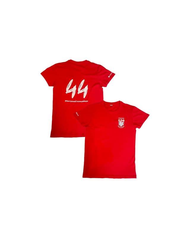 Футболка красная Эмблема (на спине 44)