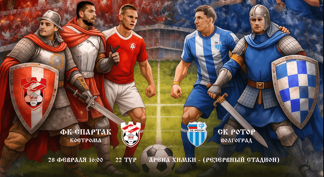 Матчевая программа ФК «Спартак» Кострома – СК «Ротор» Волгоград, 28 февраля, 22-й тур, Лига PARI